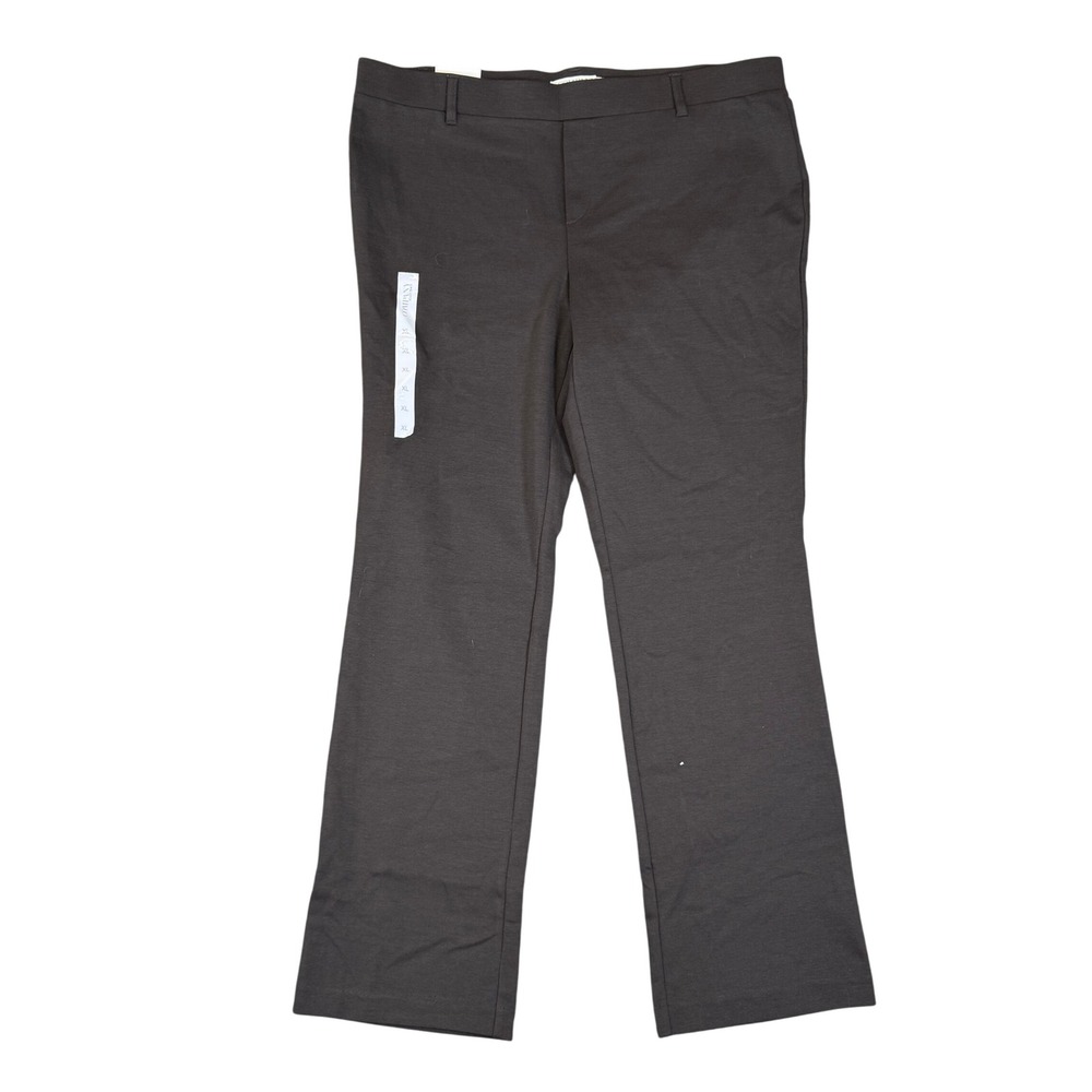 NWT Company Ellen Tracy Womens XL Espresso Brown Straight Leg Dress Pants EFFN5
